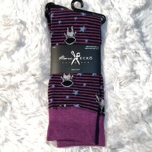 Marc Ecko Cut & Sew Mens Novelty Crew Socks Purple Astronaut